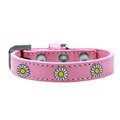 Mirage Pet Products White Daisy Widget Dog CollarLight Pink Size 18 631-37 LPK18